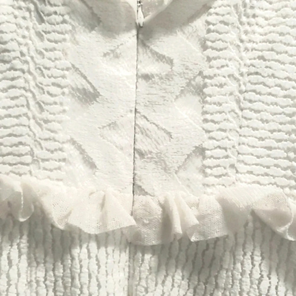 Three Floor Lace Dress Women's Size 2 In Line Off White Pairie - Picture 4 of 9